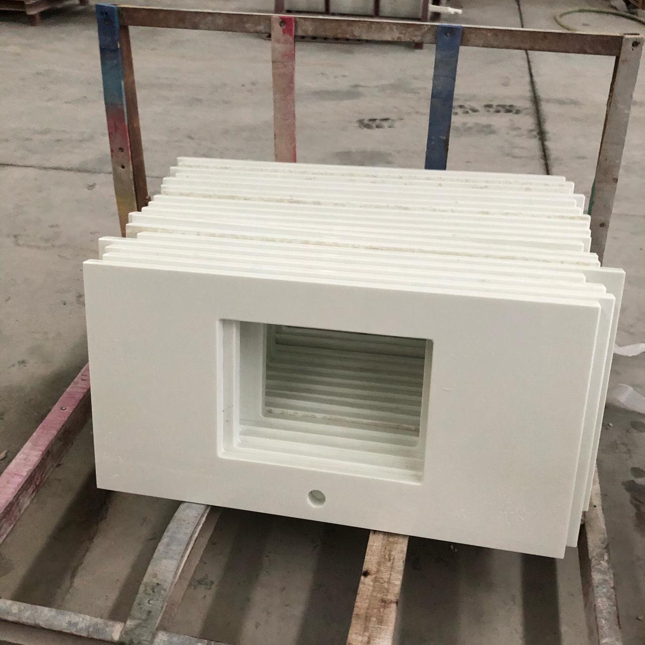 White Nano glass counter project (2)