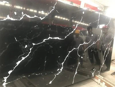Batu Kuarsa Buatan Marquina Hitam Ideal