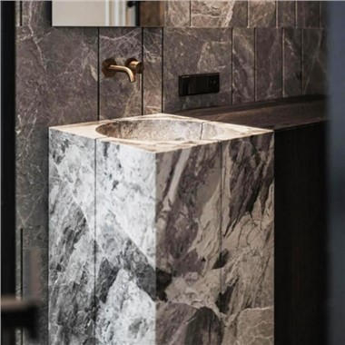 Wastafel Cuci Tangan Gaya Baru Marmer Wastafel Kamar Mandi Vanity Basin Sinks